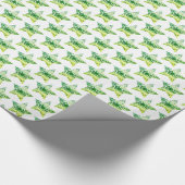 Groene sterren kerst kerst elegant cadeaupapier (Hoek)