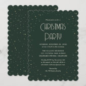 Groene Sterren Kerstfeest Kaart (Voorkant / Achterkant)