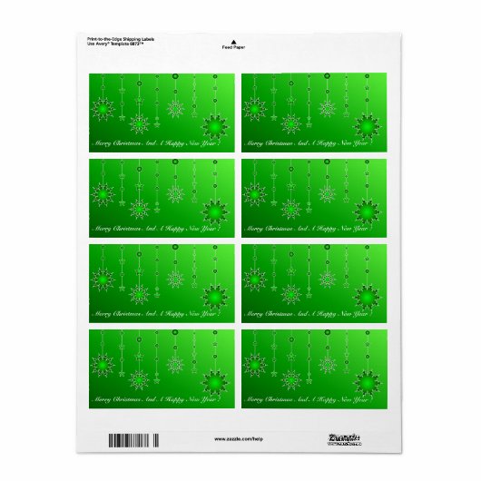 Groene sterren - Label (Full Sheet)