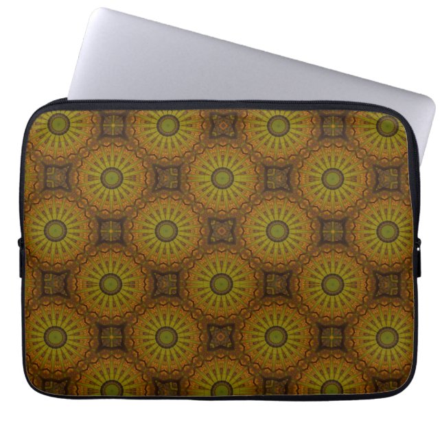 Groene sterren laptop sleeve (Voorkant)