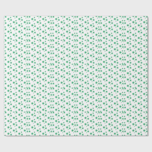Groene sterren Modern design wrapping Paper Cadeaupapier (Vlak)