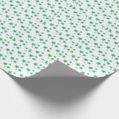 Groene sterren Modern design wrapping Paper Cadeaupapier (Hoek)