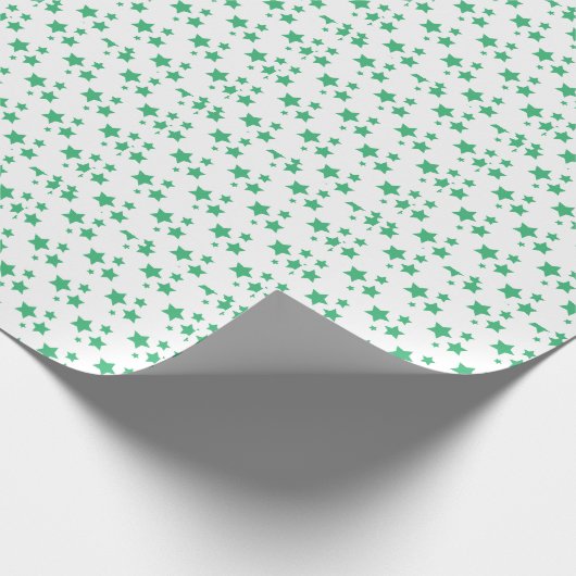 Groene sterren Modern design wrapping Paper Cadeaupapier (Hoek)