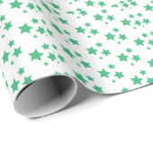 Groene sterren Modern design wrapping Paper Cadeaupapier (Rol Hoek)