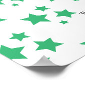 Groene sterren Modern ontwerp Boek signeer Poster (Hoek)