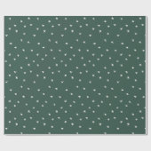 Groene sterren Moderne kerstomslag Minimaal Cadeaupapier (Vlak)