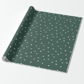 Groene sterren Moderne kerstomslag Minimaal Cadeaupapier (Uitgerold)