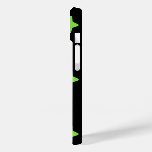 Groene sterren op zwart patroon Case-Mate iPhone case (Achterkant / Links)