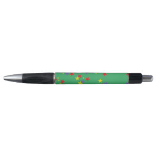 Groene sterren patroon pen