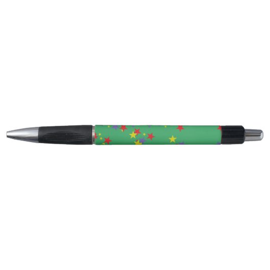 Groene sterren patroon pen (Voorkant)