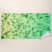 Groene sterren strandlaken (Voorkant)