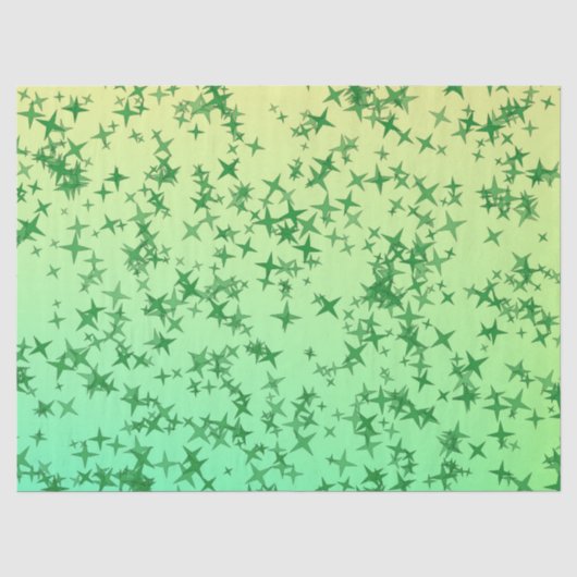 Groene sterren tissuepapier (Voorkant)