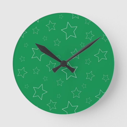 Groene sterren wandklok (Voorkant)