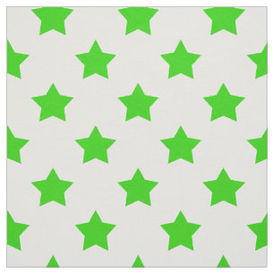 Groene sterren Witte achtergrond textiel Stof