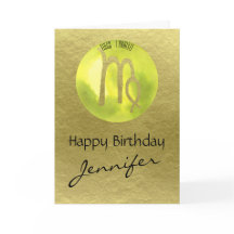 Groene sterrenbeeld Maagd op gouden achtergrond