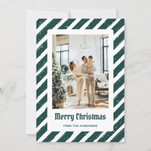 Groene Sterrenfoto Vrolijke Kerst Kaart