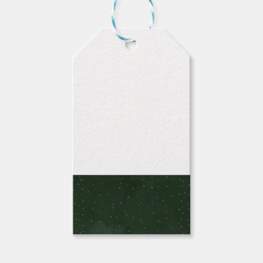 Groene & Sterrenkerst Cadeaulabel (Voorkant)