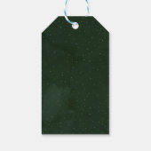 Groene & Sterrenkerst Cadeaulabel (Achterkant)