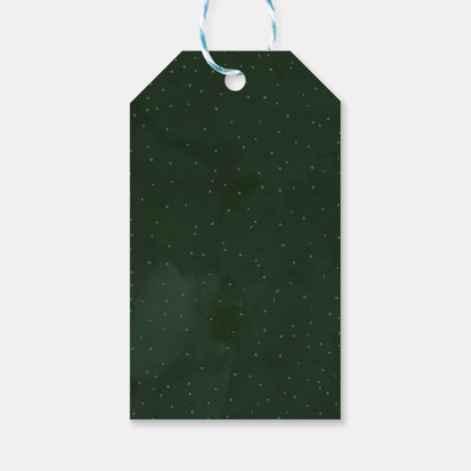 Groene & Sterrenkerst Cadeaulabel (Achterkant)