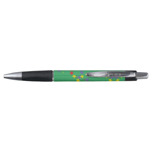 Groene sterrenpatroon pen (Achterkant)