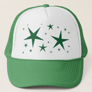 Groene sterrenpatroon trucker pet