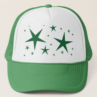 Groene sterrenpatroon trucker pet