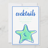 Groene Stervis Cocktailparty  Kaart (Voorkant)