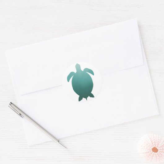 groene Sticker van de schildpadgradiënt (Envelop)