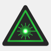 Groene Sticker van het lasersymbool (Voorkant)