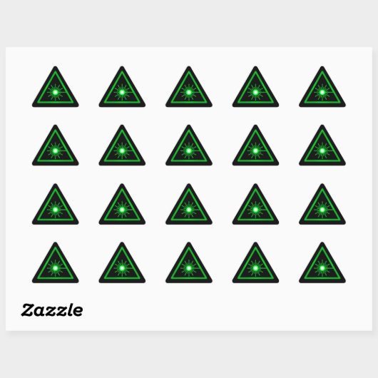 Groene Sticker van het lasersymbool (Vel)