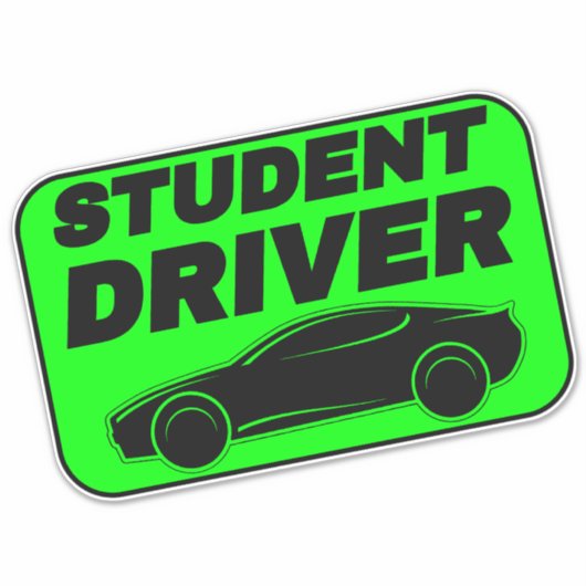 Groene Sticker voor nieuwe chauffeurs (Student Dri (Voorkant)