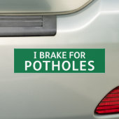 GROENE Sticker voor op de bumper: IK REM VOOR SCHA (Op auto)