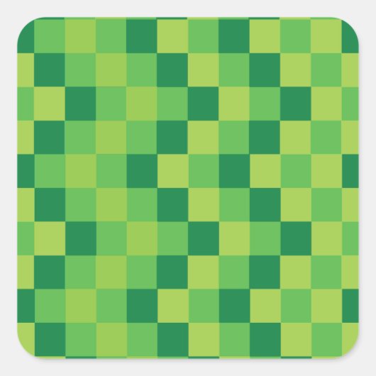 Groene Stickers van het Pixel - Personaliseer met  (Voorkant)