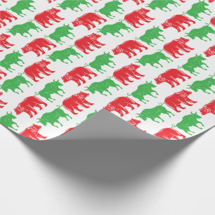 Groene Stier & Rode Beer, Doe-het-zelf Kleur BG, W Cadeaupapier