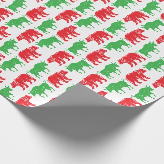 Groene Stier & Rode Beer, Doe-het-zelf Kleur BG, W Cadeaupapier (Hoek)