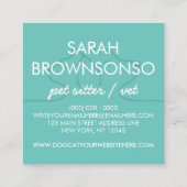 Groene stijlvolle lijn met wieltjes vierkante visitekaartje (Achterkant)