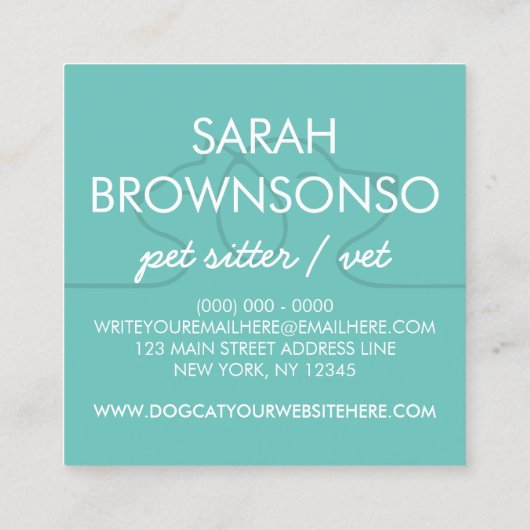 Groene stijlvolle lijn met wieltjes vierkante visitekaartje (Achterkant)