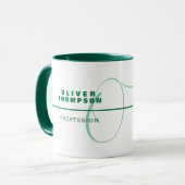 Groene Stijlvolle Mok met naam (Voorkant links)