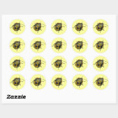 Groene Stink Bug Nymph Coördinerende Punten Ronde Sticker (Vel)
