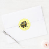 Groene Stink Bug Nymph Coördinerende Punten Ronde Sticker (Envelop)
