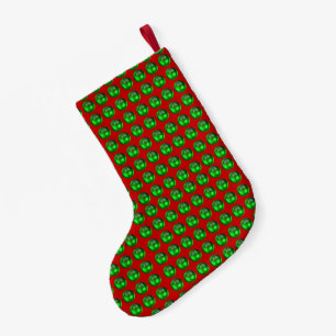 Groene stip op rood kerst stoppen kleine kerstsok