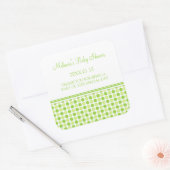 Groene Stippen Baby shower begunstigen Stickers (Envelop)