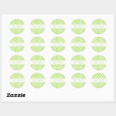 Groene Stippen Baby shower begunstigen Stickers (Vel)