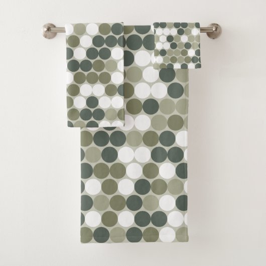 Groene stippen bad handdoek (Insitu)