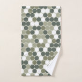 Groene stippen bad handdoek (Handdoek)