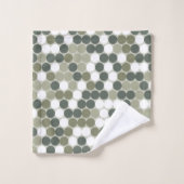 Groene stippen bad handdoek (Wasdoekje)