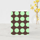 Groene Stippen Blank Wenskaart Kaart (Gele Bloem)