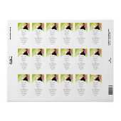 Groene Stippen bruid & bruidegom retour adreslabel Etiket (Full Sheet)