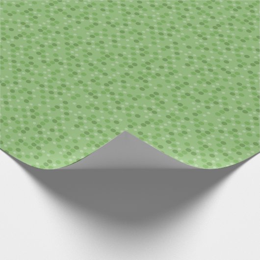 Groene Stippen Cadeaupapier (Hoek)