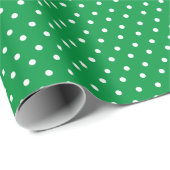 Groene Stippen Cadeaupapier (Rol Hoek)